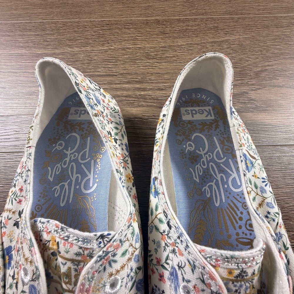 Keds x Rifle Paper Co. Women's Chillax Slip On Sneakers Bramble Fields Size 9 - Picture 7 of 12